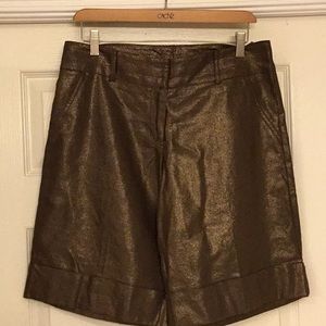 Cache Vintage Bronze Metallic Shorts